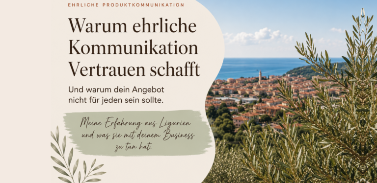 Warum ehrliche Kommunikation Vertrauen schafft – Titelbild mit Blick auf Ligurien